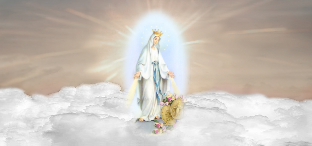 Lady of the Miraculous Medal B Clouds Bronze
